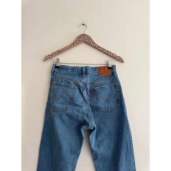 LEVI'S 501 High Rise Distressed Straight Jeans in Athens Crown Size 26 - Picture 6 of 9